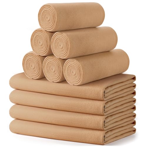 Buryeah 10 Pcs Fleece Blanket Bulk Soft Warm Fleece Blankets Cozy Lightweight Throw Blankets Plush Pet Throw Blanket for H...