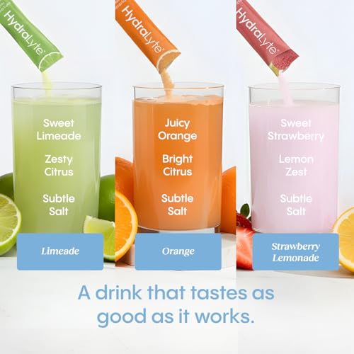 Hydralyte Low Sugar Rapid Rehydration - Lightly Sparkling Electrolyte Powder Packets, 8 oz Serve | Variety Hydration Packe...