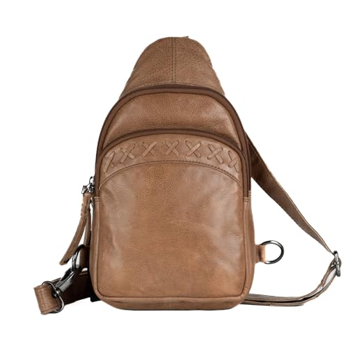 Taylor Leather Unisex Tactical Gun Holster Sling Backpack - Medium Frame Handgun -Two locking concealment pockets with YKK...