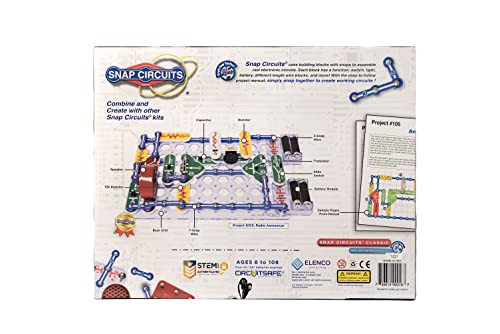 Snap Circuits Classic SC-300 Electronics Exploration Kit | Over 300 Projects | Full Color Manual Parts | STEM Educational ...