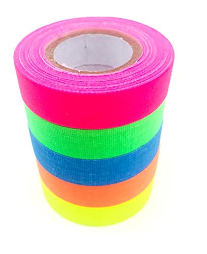 Gaffer Power Spike Tape | USA Made Gaffers Tape | 5 Bright Neon Gaffer Tape Colors | No Residue | Marking | Labelling | Weather Resistant | Better Than Duct Tape