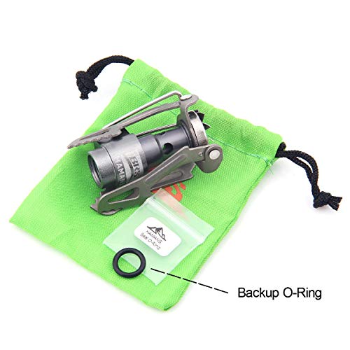 BRS 3000T Backpacking Stove Camping Stove Pocket Stove Portable Propane Stove Ultralight Mini Stove with 1 Extra Backup O-...