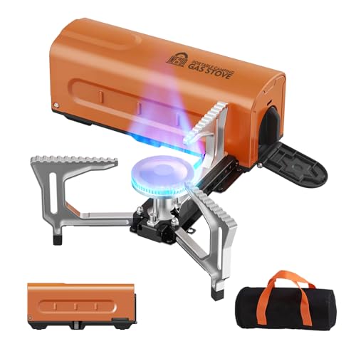 INFOOD Portable Butane Gas Camping Stove - 7500 BTU Compact Folding Design with Carry Bag for Backpacking, RV Trips, Picni...