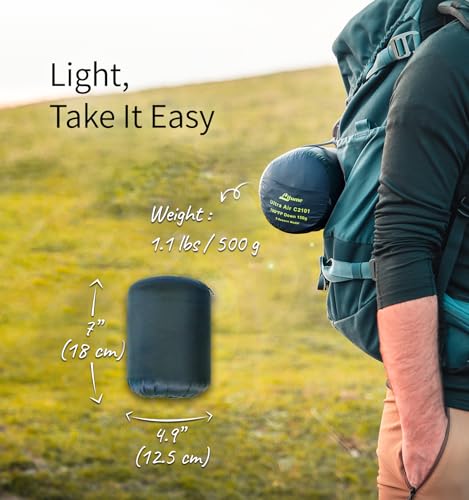 Litume Ultra Compact Down 3 Season Mummy Sleeping Bag, 700 Fill Power Sleep Sack for 3 Season, Ultra Lightweight, Compact ...