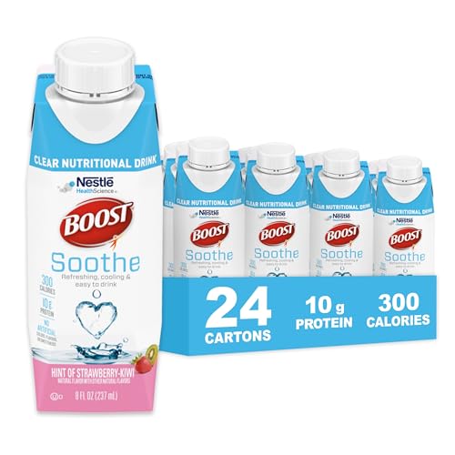 BOOST Soothe Clear Nutritional Drink – Cooling sensation - 300 Calories - 10 g Protein from Whey Protein Isolate - Hint of...