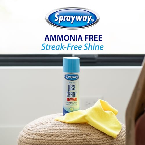 Sprayway Glass Cleaner Foaming Aerosol Spray, 19oz, Pack of 2 | Ammonia-Free, Streakless, Fast-Acting | Cleans & Polishes ...