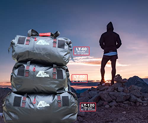 Waterproof Duffel Bag, Marine Grade (60 Liter/15.8 Gallon, Appalachian Series, Black)