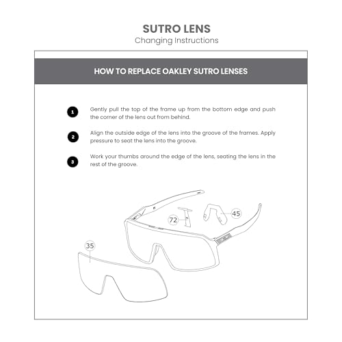 Oakley Original Sutro Replacement Lenses for Men for Women+ Bundle Microfiber Pouch -FRAMES NOT INCLUDED