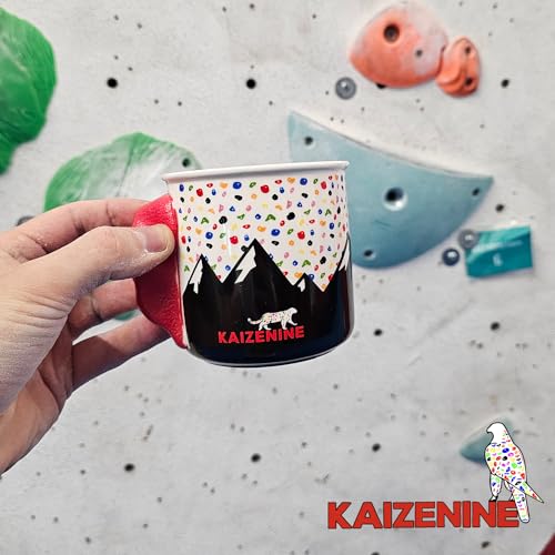 KAIZENINE Rock Climbing Mug Cup Bouldering Finger Strength Gift for Climber Bouldering Coffee Cup Present for Climber Clim...