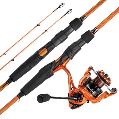 KastKing Lethal Blaze Twin-tip Fishing Rod and Reel Combo, Spinning & Baitcaster Combo, Flame Pattern Design, IM6 Graphite...
