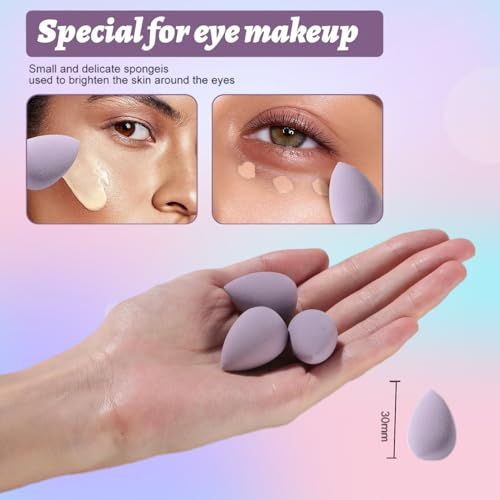 Makeup Sponge Set BS-MALL Triangle Puff 14 Pcs for Liquid, Cream, and Powder, Multi-colored Makeup Sponges and Mini Sponge...