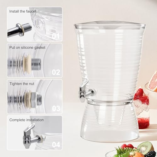 Replacement Spigot Compatible with CreativeWare Bark Beverage Dispenser 2.5 Gallon (2 Pack)