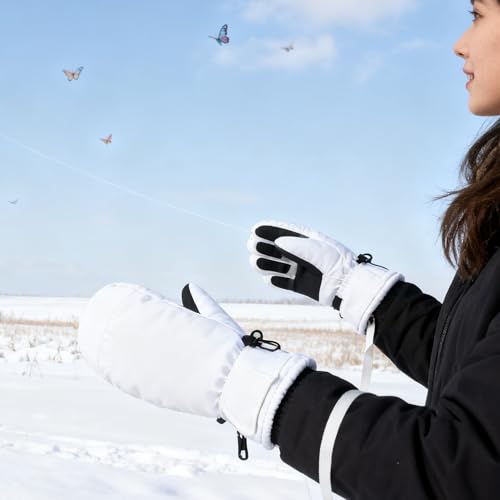 UTOWO Outdoors Winter Ski Mittens for Men Women - Warm Snow Mitts for Cold Weather Non-Slip Water-Repellent Gloves Windproof