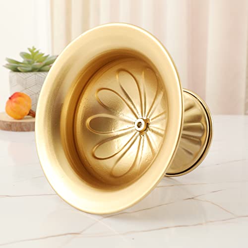 QUTUNI 8Pcs Gold Vases for Centerpieces, 4.72in Centerpieces for Table Mini Sized Flower Arrangement Metal Urn Planter for...