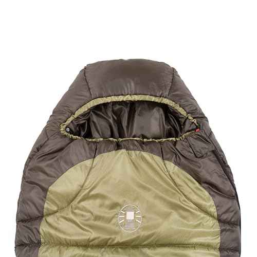 Coleman North Rim 0¡ÆF Big & Tall Sleeping Bag, Cold-Weather Mummy Sleep Sack with No-Snag Zipper & Adjustable Hood for Warmth & Ventilation, Large Camping Sleeping Bag