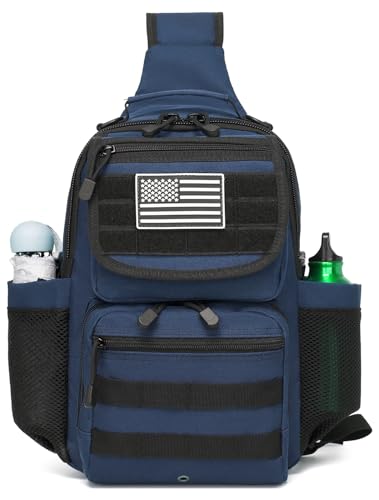 ATBP Tactical Crossbody Bag Holster Shoulder Backpack 6 Elastic Slots Water Bottle Holder Carrier Accessories Pouch 15L