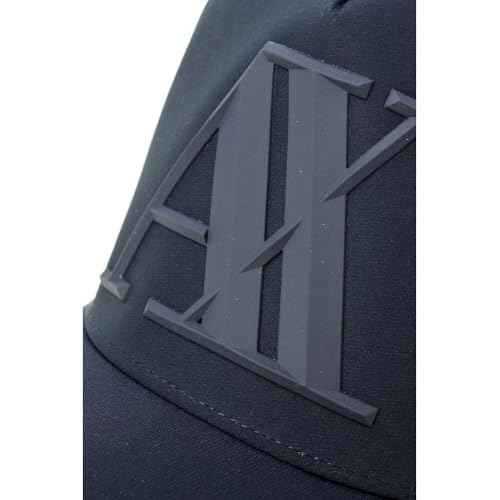 A|X Armani Exchange Men's 3D Rubber AX Tonal Logo Hat, Navy, UNI