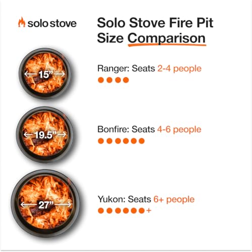 Solo Stove Bonfire with Stand | 19.5" Smokeless Fire Pit, Removable Ash Pan | Portable Stainless Steel Wood Burning Outdoo...