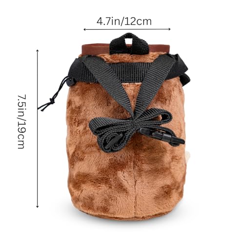 Chalk Bag for Rock Climbing - Cute Chalk Bag for Bouldering, Gym, Indoor & Outdoor Climbing with Adjustable Belt, Brush Ho...