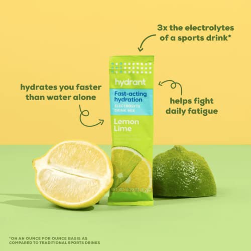 Hydrant Hydrate, Individual Hydration Electrolyte Powder Stick Packets with No Artificial Sweeteners, Colors, or Fillers (...