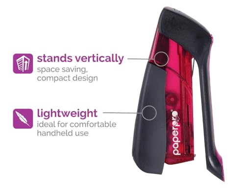 PaperPro Compact Classic Desktop Stapler, 15 Sheet Capacity, No Effort, Includes 105 Staples, One Finger, 80% Easier Stapl...