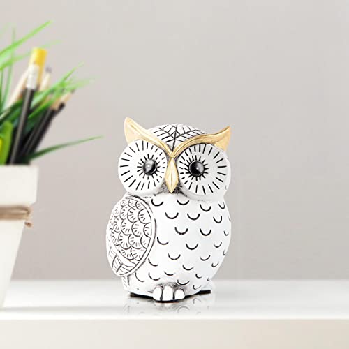 Owl Statue for Home Decor Accents,Owl Decor for Bookshelf Bedroom Living Room Office Table Desk Mantle TV Stand Boho Decor...