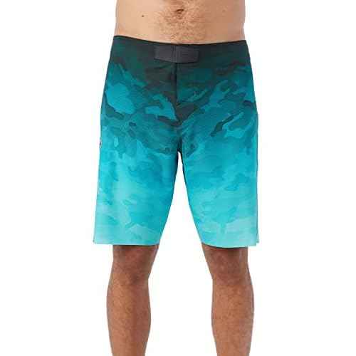 O'NEILL Men's 20 Inch Stripe Boardshorts - Water Resistant Swim Trunks for Men with Quick Dry Stretch Fabric and Pockets