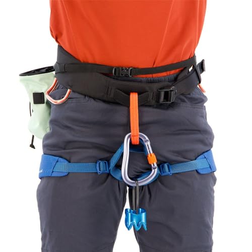 BLACK DIAMOND Men’s Momentum Harness Package | Harness, Belay Device, Locking Carabiner & Chalk Bag | Kingfisher| Large