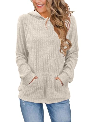 Bosmeer Womens Long Sleeve Shirts Kangaroo Pocket Fashion Hoodies Fall Pullover Sweatshirts