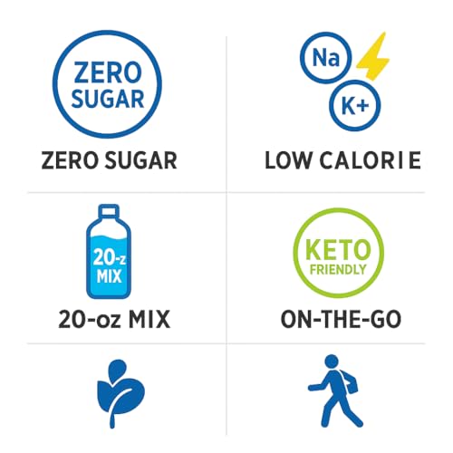 Qwik Stik Zero Sugar Electrolyte Powder – 30 Sticks Variety Pack (6 Flavors) | Zero Sugar Hydration Drink Mix | 20-oz Sing...