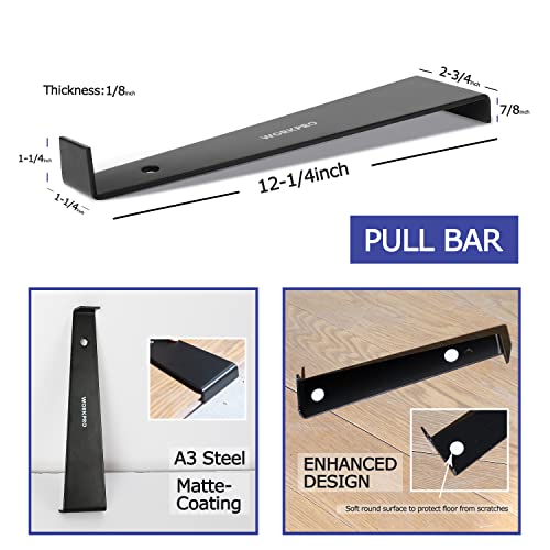 WORKPRO Laminate Wood Flooring Installation Kit with Reinforced Double-Faced Mallet, Heavy Duty Pull Bar, Tapping Block an...