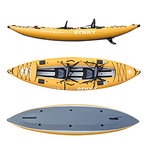 NIXY Tahoe Inflatable Kayak - Premium 2 Person Kayak Durable Design for Two Adults, Portable and Stable with Advanced Feat...