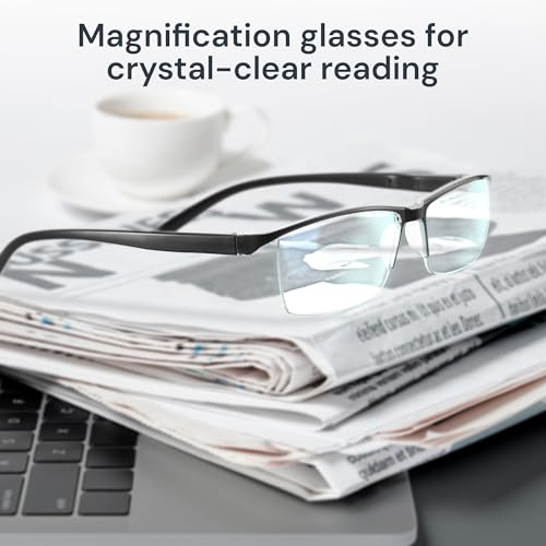 Gaoye 6 pack Executive Style Reading Glasses Men - Durable Readers with Blue Light Filtering - Comfortable Fit with TR90 F...