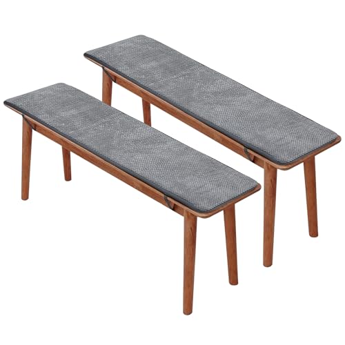 2Pcs Picnic Bench Cushions 38 x 12 in, Non-Slip Table Bench Mat Cover for Outdoor Indoor Furniture, Seat Pad for Dining, K...