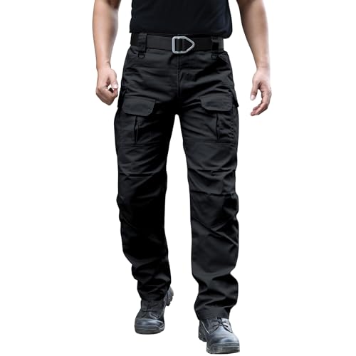 Hiwise Men's Stretch Tactical Pants Water Resistant Ripstop Cargo Pants Outdoor Lightweight EDC Work Hiking Pants
