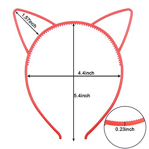 Suyegirl Glow in The Dark Party Supplies Cat Ear Crown Heads for Birthday Party Halloween Party