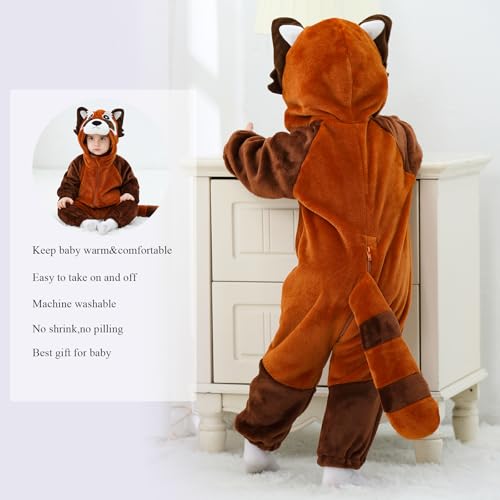 TONWHAR Infants Toddlers Halloween Cosplay Outfit Kids' Raccoon Costume Playwear