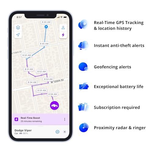 Invoxia GPS Tracker PRO - Real-Time Location - No Included Subscription - for Cars, Motorcycles, Bicycles, Children - Moti...