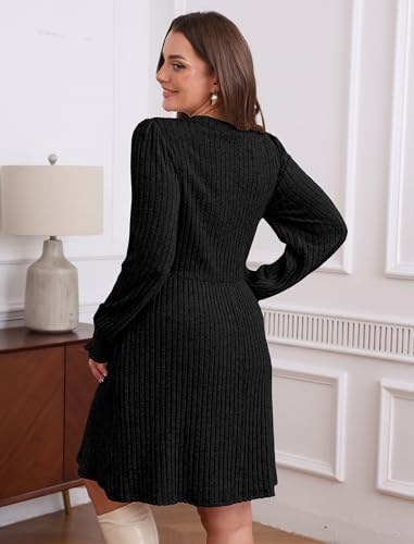 SAMPEEL Dresses for Women 2025 Long Sleeve Fall Fashion Casual Sweater Dress Trendy Outifts
