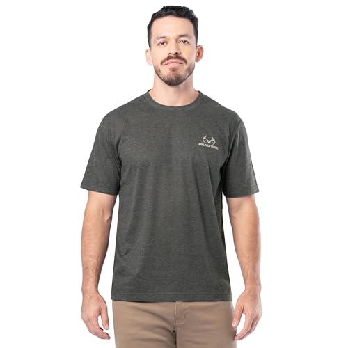 Realtree Mens Short Sleeve Graphic Performance Tee, Moisture Wicking Lightweight T-Shirt for Hunting and Outdoor Lifestyle