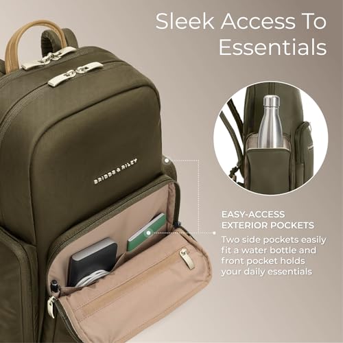 Briggs & Riley Medium Backpack for Women & Men - Daypack for Work, Personal Item Travel Bag, Carry On Size, Lightweight & ...