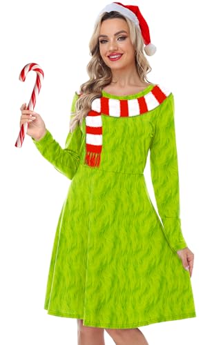 Magrank Women Valentines Day Dresses Love Heart Sweet Festival Midi Dress S-2XL