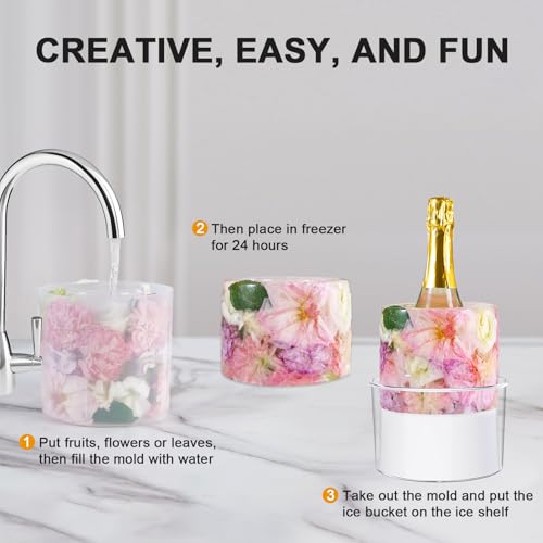 Ice Bucket Mold, DIY Acrylic Ice Mold Wine Bottle Chiller,DIY Ice Bucket Mold for Wine Champagne and Cocktails,Ideal Gift ...