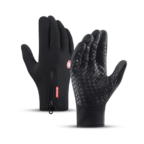 Insulated Thermal Winter Gloves with Touchscreen Compatibility - Waterproof Design for Outdoor Sports