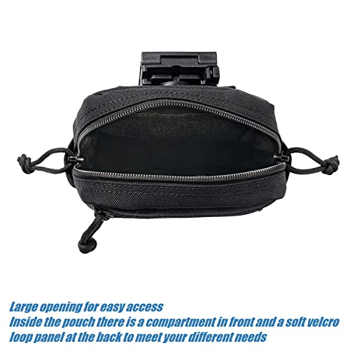 Dotacty Tactical Belt MOLLE Pouches w/Rotatable Clip Phone EDC Gear Utility Duty Pack Gadget Small Tool Wasit Carry Bag fo...