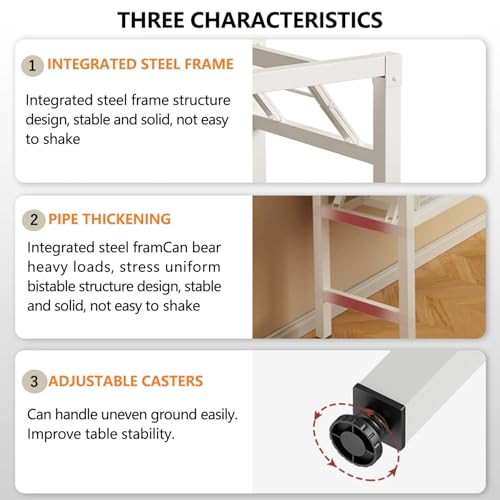 Mrsanmu 31.5 Inch Foldable Desks for Small Spaces,Foldable Desk No Assembly,Small Table for Bedroom,Rustic Brown.