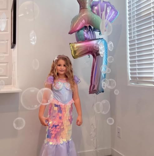 Decor365 Under The Sea Party Decorations White Bubble Garlands Little Mermaid Birthday Decorations Bday Hanging Streamer B...