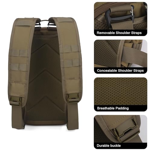 Mardingtop Small Tactical Backpack,Molle Military Rucksack Daypack for Backpacking Camping Hiking Traveling,18L Backpack