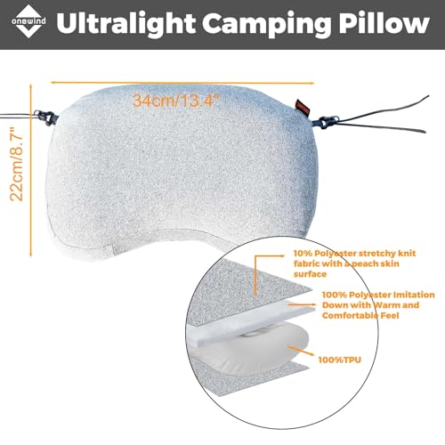 onewind 2 Person Mesh Tent with Camping Pillow, Ultralight Mesh Tent Tarp Inner Tent with Soft Pillow