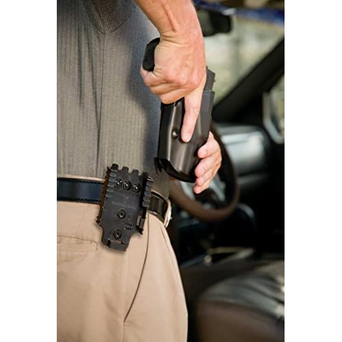 Safariland Quick Locking System Kit 9006483 Polymer Attachment for Weapon Holster with Locking Fork and Duty Receiver Plate - Black, One Size